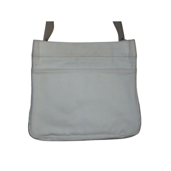 Dooney & Bourke White Canvas Shoulder Crossbody Bag Adjustable Strap & Turn Lock - Picture 8 of 15